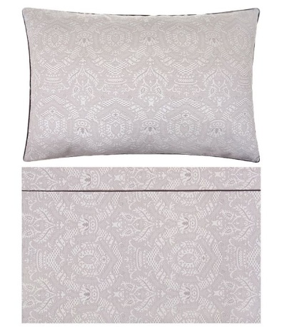 Комплект постельного белья "MEDALION", сатин-жаккард, 150х210+220x240+50х70см. серо-бежевый, Bovi