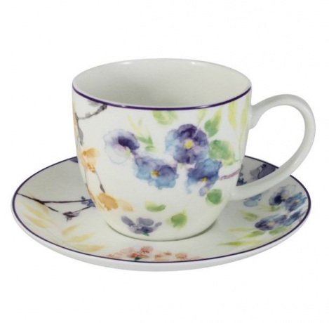 Чашка с блюдцем Акварель Primavera, 0,25 л.