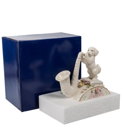 CMS-15/34 Муз. фигурка "Щенок и Саксофон" (Pavone)