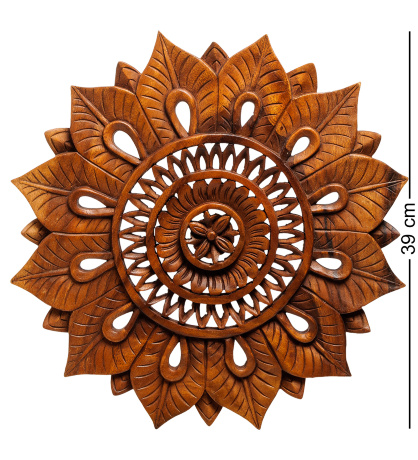 17-069 Панно резное "Цветы" (суар, о.Бали)