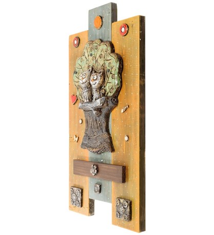 KK-533 Панно "Коты на дереве" шамот