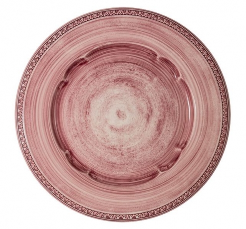 Тарелка обеденная Augusta, 27 см. розовый Matceramica