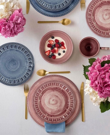 Тарелка обеденная Augusta, 27 см. розовый Matceramica