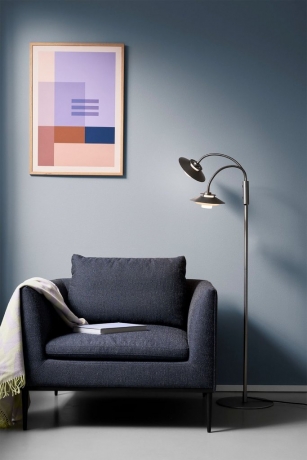 Светильник напольный с двуми лампами 1123, металл, черный Halo Design