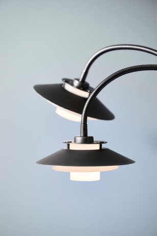 Светильник напольный с двуми лампами 1123, металл, черный Halo Design