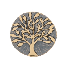 Брошь Дерево с листьями XZ1362.2 BW/G Shadore