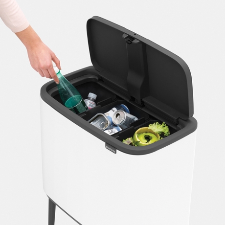 Мусорный бак Touch Bin Bo (3 х 11 л), Белый Brabantia