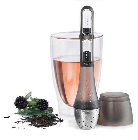 Ситечко для заваривания чая c часами AdHoc, черный