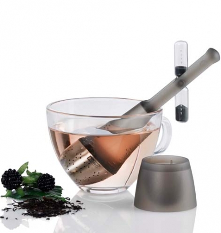 Ситечко для заваривания чая c часами AdHoc, черный