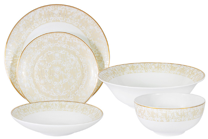 Обеденный набор на 6 персон Сияние, 21 предмет Emily