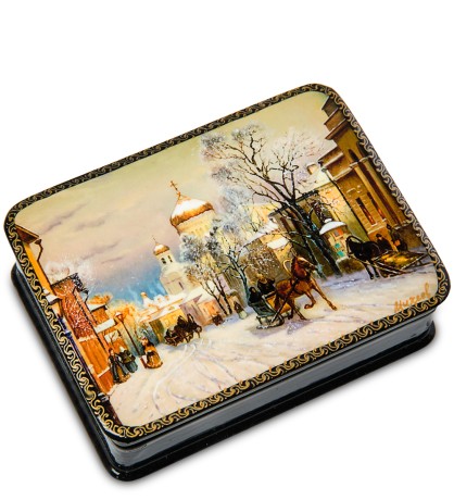 ШК-19/35-A Шкатулка в технике декупаж "Старая Москва" (10х8х3,5)