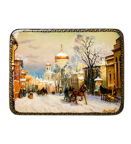 ШК-19/35-A Шкатулка в технике декупаж "Старая Москва" (10х8х3,5)