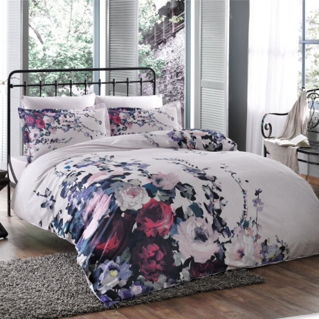 Комплект постельного белья TAC SATIN, 1,5 сп. Veronica, лииловый