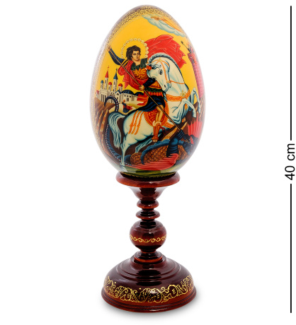 ИКО- 9 Яйцо-икона "Георгия Победоносца" Рябова Г.
