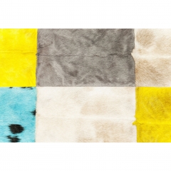 Ковер Easy Break, коллекция "Каникулы" 240*1*170, Коровья шкура, Бирюзовый, Серый, Желтый, Бежевый