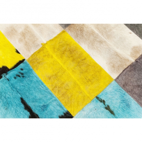 Ковер Easy Break, коллекция "Каникулы" 240*1*170, Коровья шкура, Бирюзовый, Серый, Желтый, Бежевый