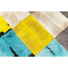 Ковер Easy Break, коллекция "Каникулы" 240*1*170, Коровья шкура, Бирюзовый, Серый, Желтый, Бежевый