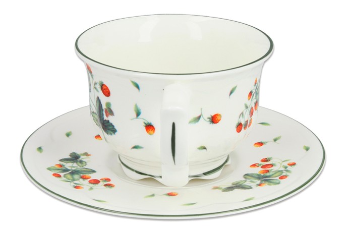 Чашка с блюдцем Земляника, 0,34 л. Carmani