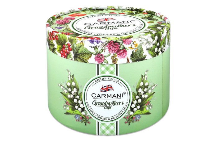 Чашка с блюдцем Земляника, 0,34 л. Carmani