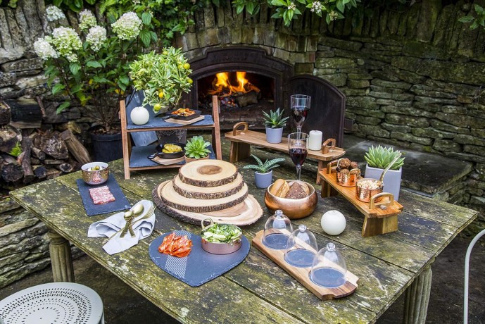 Двухярусная сервировочная этажерка, 40х30х25 см. Kitchen Craft