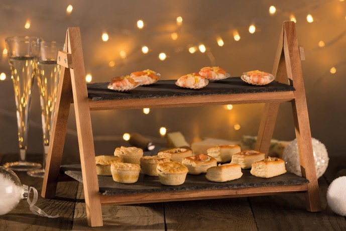 Двухярусная сервировочная этажерка, 40х30х25 см. Kitchen Craft