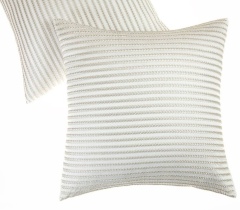 Наволочка "FIELD", сатин, 42х42 см. белый/бежевый, BOVI