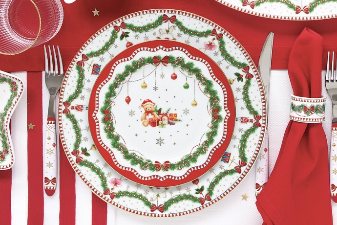 Тарелка десертная, 19 см, 4 шт, фарфор P, белая, Микс, Magie de Noel, Easy Life