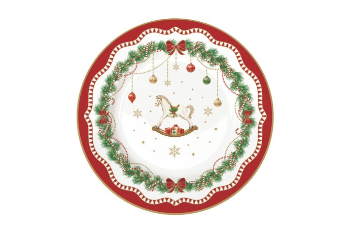 Тарелка десертная, 19 см, 4 шт, фарфор P, белая, Микс, Magie de Noel, Easy Life