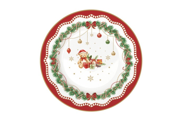 Тарелка десертная, 19 см, 4 шт, фарфор P, белая, Микс, Magie de Noel, Easy Life