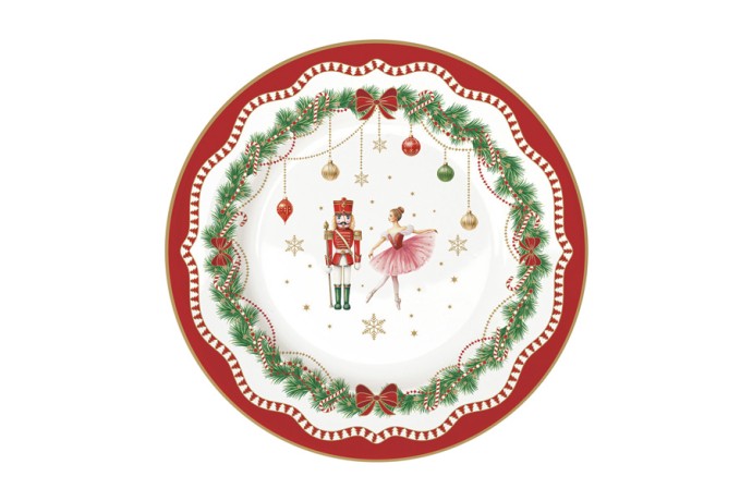 Тарелка десертная, 19 см, 4 шт, фарфор P, белая, Микс, Magie de Noel, Easy Life