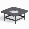 Журнальный столик Space S, 80x80x35,5 cм. черный/светлый камень, Zahodi