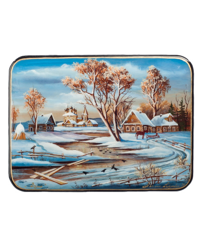 ШК-55/ 30 Шкатулка "Пейзаж" исп. Белова