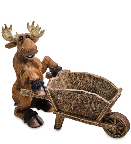 GG-4734-MF Фигура-кашпо "Садовник Лось" (Sealmark)
