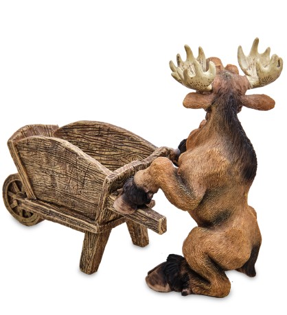 GG-4734-MF Фигура-кашпо "Садовник Лось" (Sealmark)