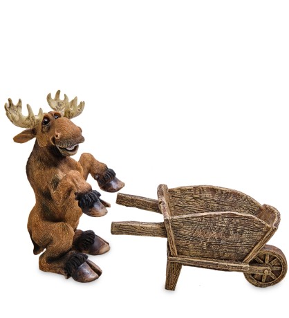 GG-4734-MF Фигура-кашпо "Садовник Лось" (Sealmark)