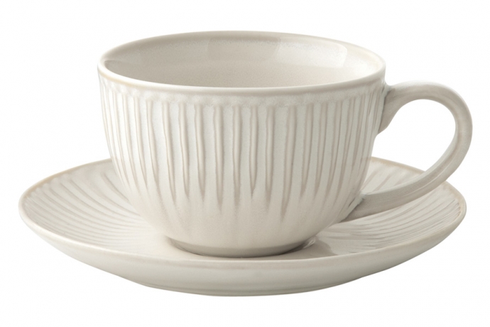 Чашка с блюдцем Gallery, белая, 0,25 л. Easy Life