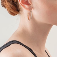 Пусеты Crystal-Rose gold