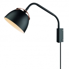 Настенный светильник OSLO Ø16,черный/дуб Halo Design