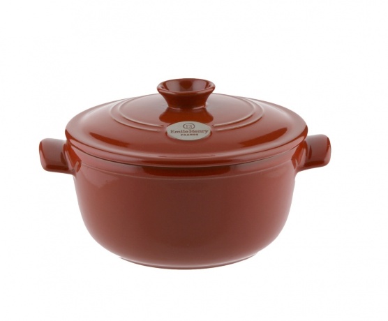 Кастрюля керамическая жаропрочная Emile Henry, гранат, 22 см. 2,5 л.