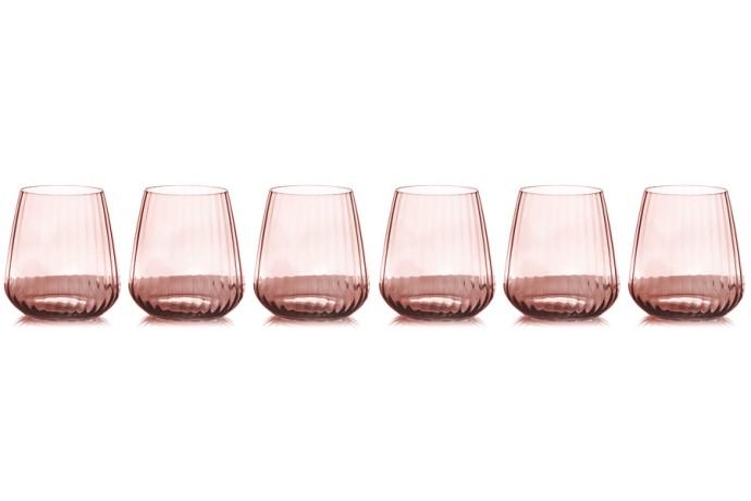 Набор стаканов для виски Opium, розовый, 0,45 л. 6 шт. Le Stelle