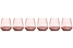 Набор стаканов для виски Opium, розовый, 0,45 л. 6 шт. Le Stelle