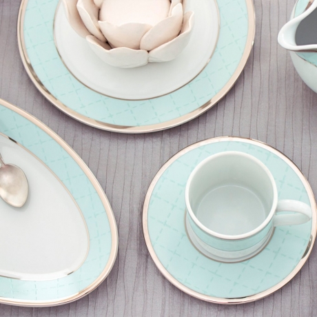 Овальное блюдо, 31x20x2 см. Myth Ethereal Blue Porcel