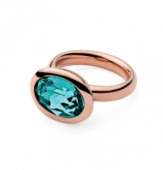 Кольцо Tivola Light Turquoise 16.5 мм 631783/16.5 BL/RG Qudo