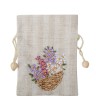 LK-14 Мешочек из льна "Цветочная корзина"