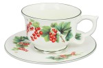 Чашка с блюдцем Красная смородина, 0,34 л. Carmani
