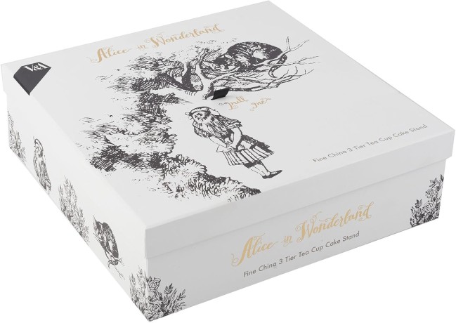 Подставка для торта техъярусная Алиса в Стране Чудес V&A, 13,4x10,4x10,4 см. Kitchen Craft