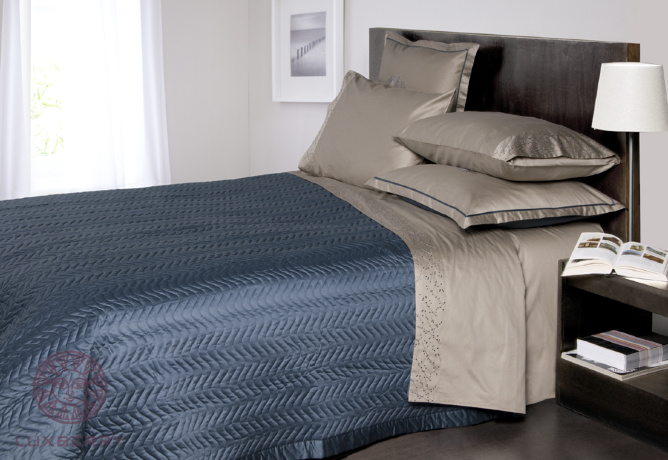 Покрывало сатиновое "NEW WAVE" Bovi, 200х220 см. индиго