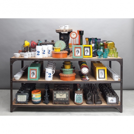 Стеллаж Factory, коллекция "Фабрика" 201*101*100, Металл, Сосна, Коричневый