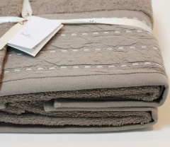 Полотенце "Palma стежок", 100x150см. табачный, Devilla