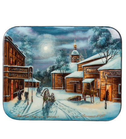 ШК-40/28 Шкатулка "Москва Старый город" 10х8,0 Соловьев А.